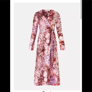 DVF Diane Von Furstenberg Tilly Midi wrap Silk Dress